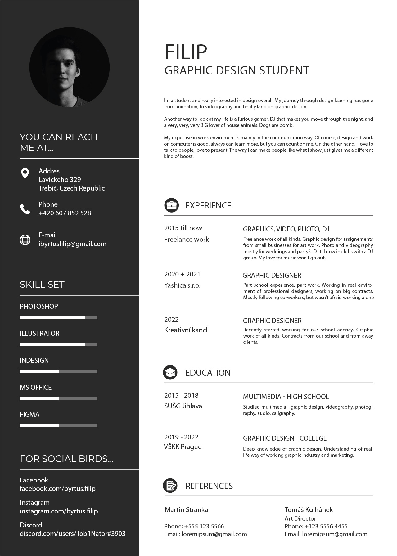 Filip's CV